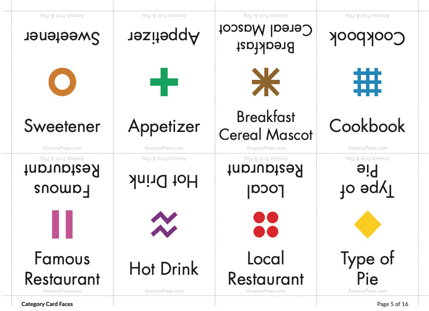 Anomia - Food Print & Play PDF