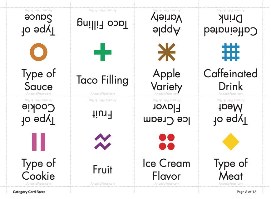 Anomia - Food Print & Play PDF